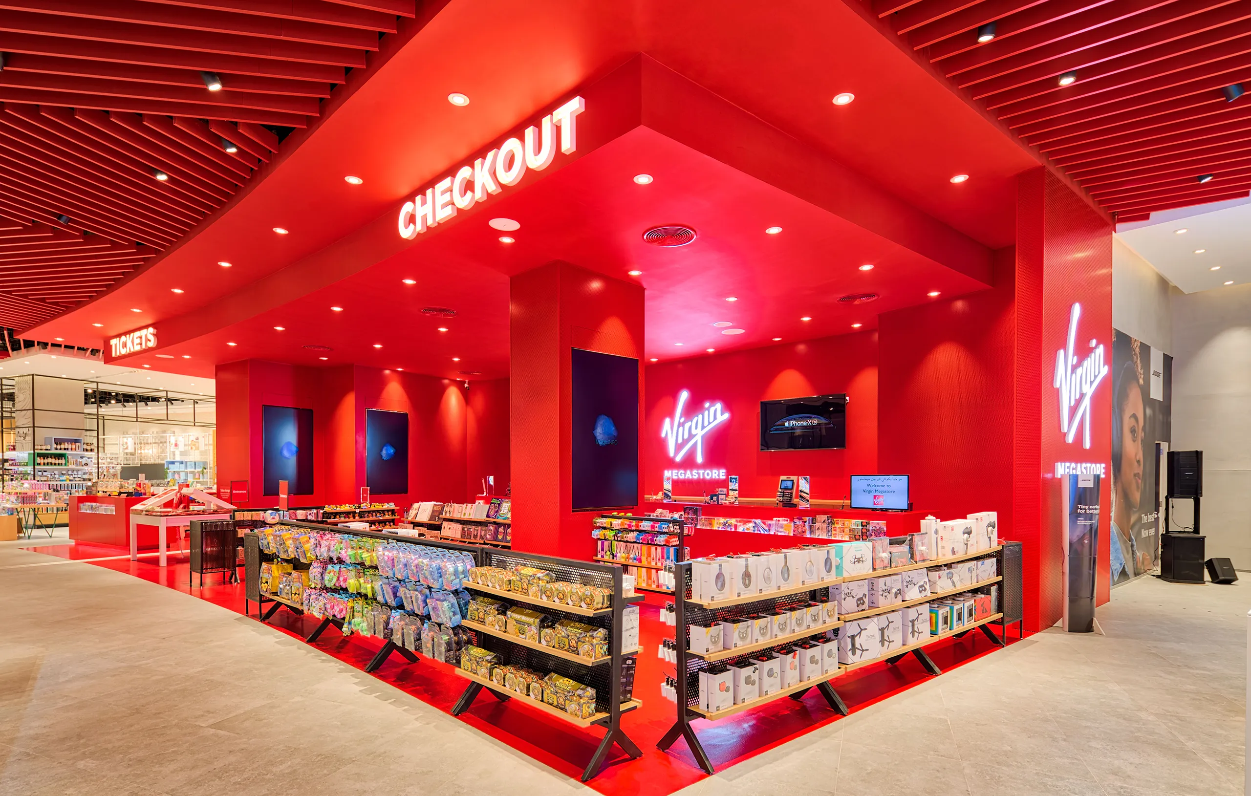 Innenaufnahme der RedBox im Virgin Megastore Dubai